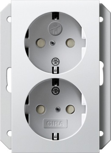 Gira Doppeldose SCHUKO 1fach rws matt 273127 - 273127