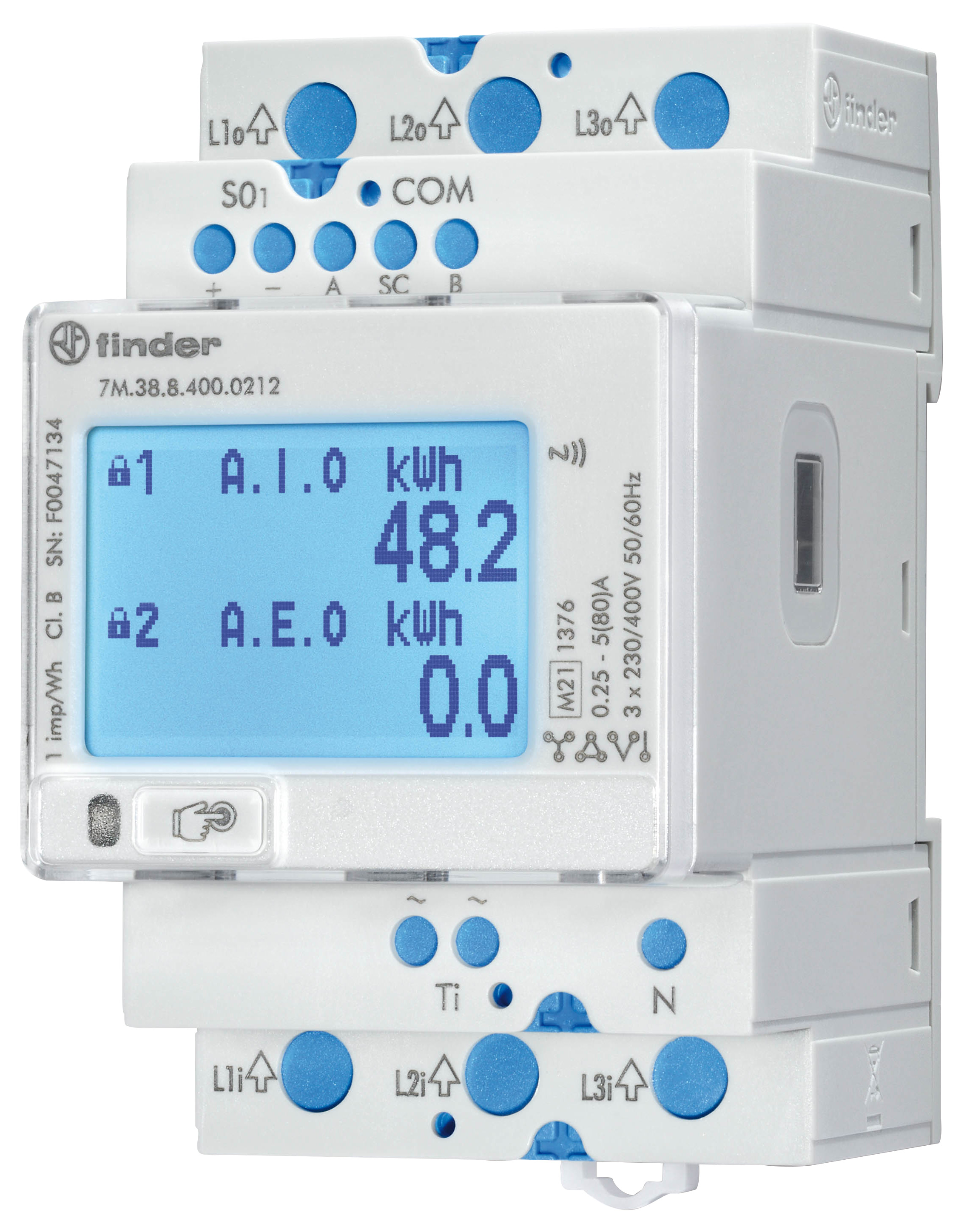 Finder Energiezähler multifunktional 7M.38.8.400.0212