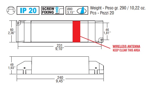 TCI LED-Treiber DC 120W 24V VSTR CASAMBI - 127641