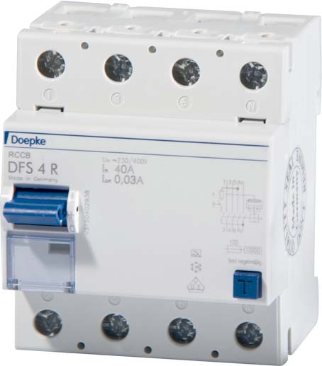 Doepke FI-Schalter DFS4 040-4/0,03-A R - 9134911 Doepke FI-Schalter DFS4 040-4/0,03-A R - 9134911