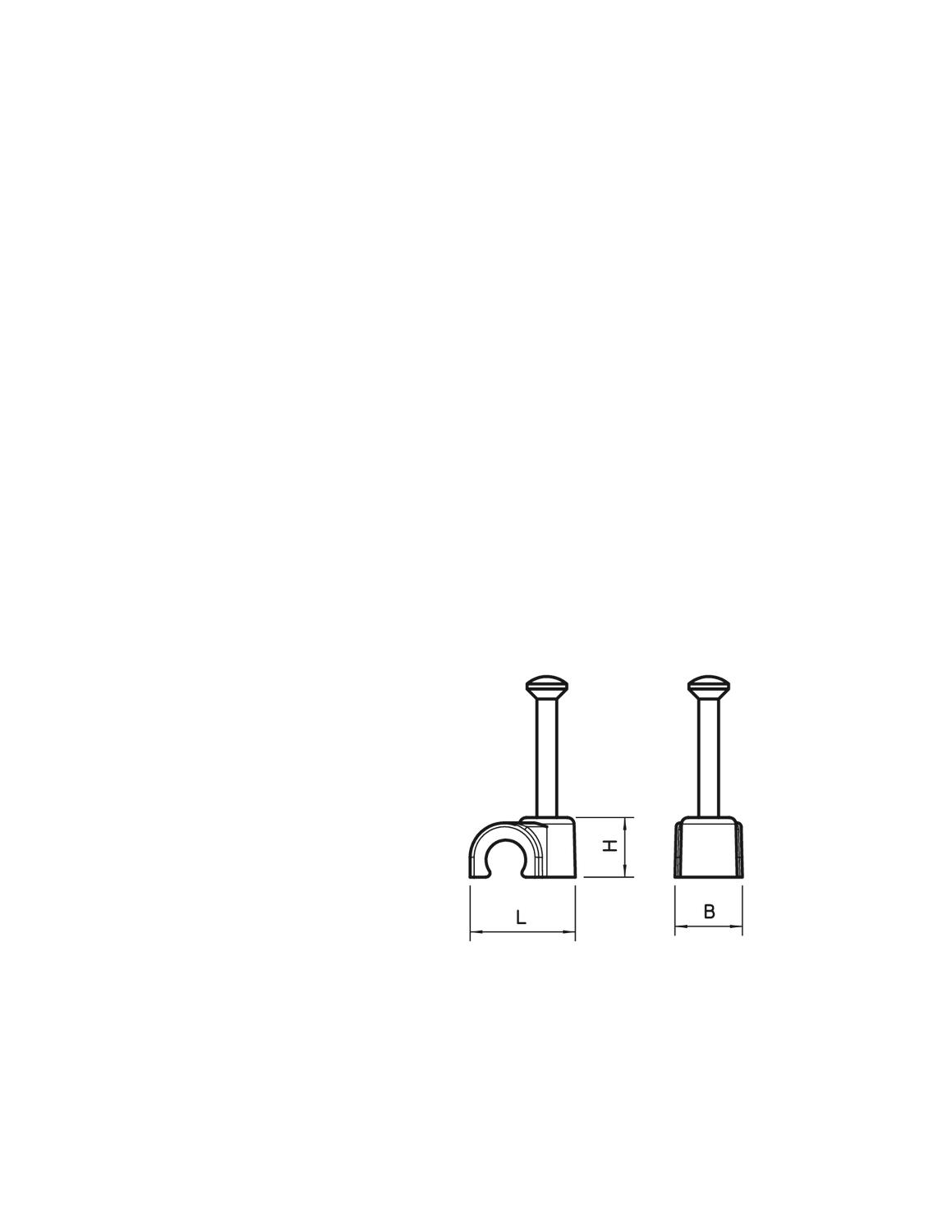OBO Bettermann Vertr Iso-Nagel-Clip 6,0mm 2006 35 LGR