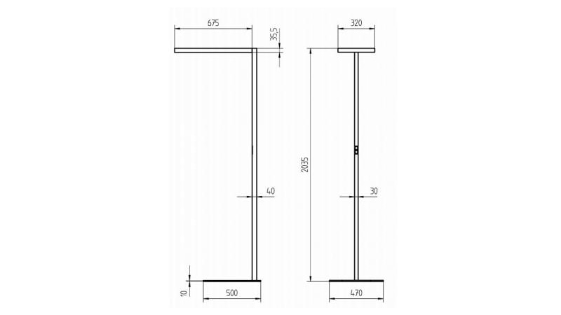 Waldmann LED-Stehleuchte LAVIGO DPS  112W 4000K 14050Lm