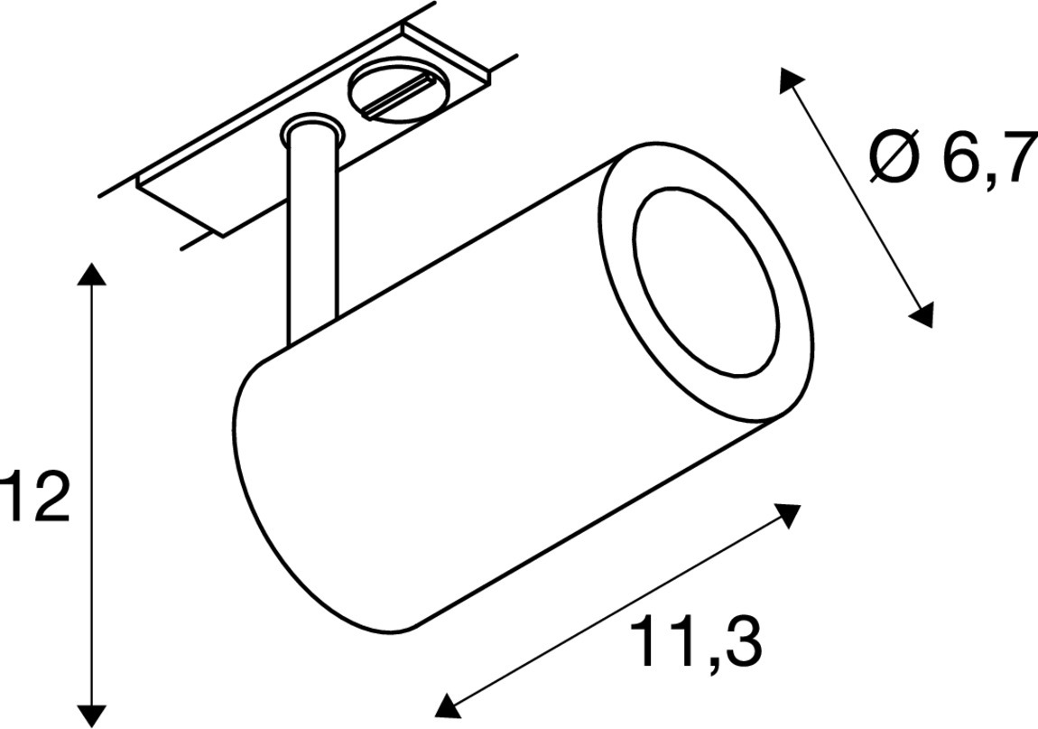 SLV ENOLA B TRACK, QPAR51 silbergrau 50W, inkl. 1P.-Adapter - 1002113