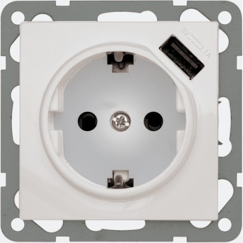 Peha Universelle USB-Steckdose ws D 6511.03 SI USB - 00244061 günstig online kaufen