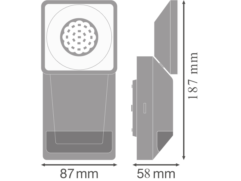 Ledvance LED decorative outdoor luminaire ENDURA PRO SPOT SENSOR 8W 840 IP55 WT