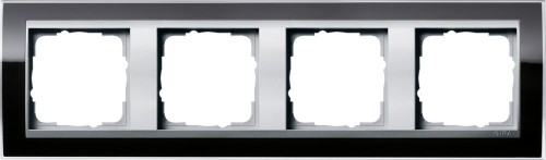 Gira Abdeckrahmen 4fach klar schwarz 0214736 - 0214736