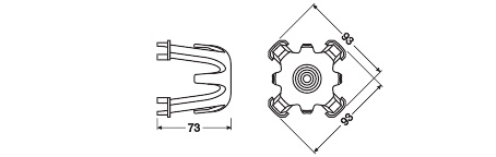 Ledvance Leuchtenzubehör Abstandshalter SPOT HOLDER DN68 H65