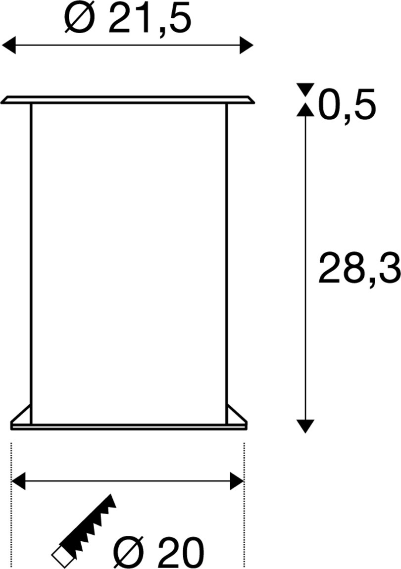 SLV DASAR® 215, Outdoor Bodeneinbauleuchte, TC-(D,H,T,Q)SE, IP67, rund, edelstahl 316, max. 80W - 229200