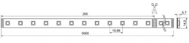 Weloom LED-tape colored RGBW 24V 5m 12mm IP67