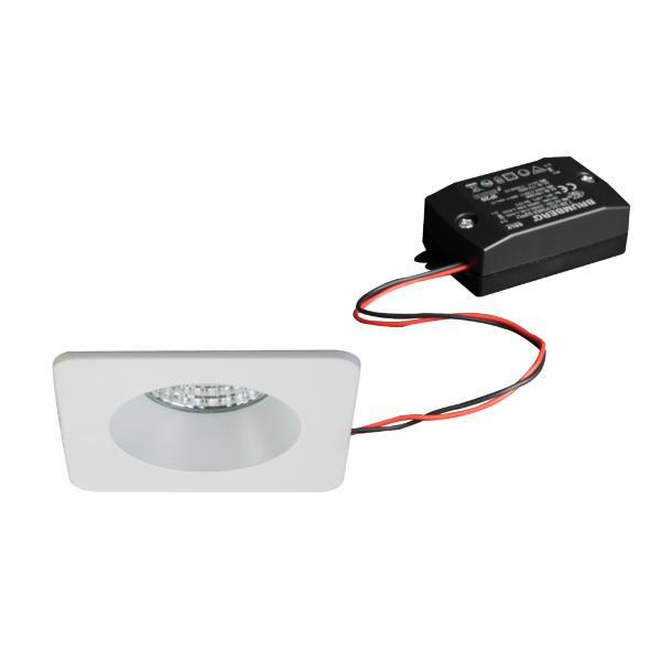 Brumberg recessed LED downlightset, IP54, switchable, white - 38267073