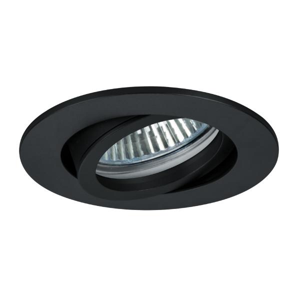 Brumberg recessed LED spotlight, black, round - 12371083