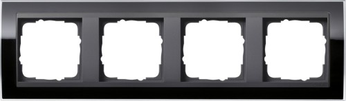 Gira Abdeckrahmen 4fach klar schwarz 0214738 - 0214738