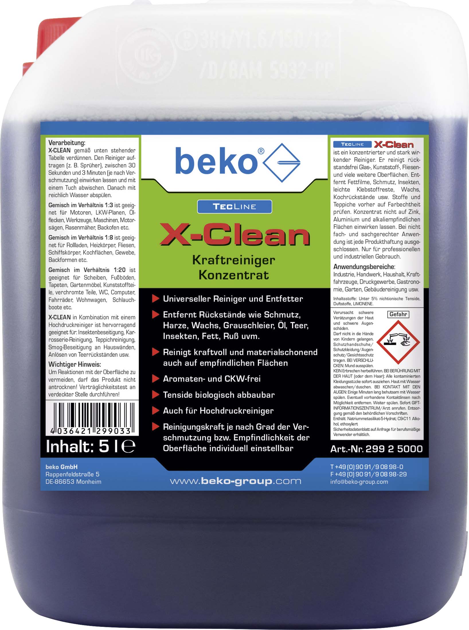 Beko X-Clean Konzentrat 5L TecLine 29925000