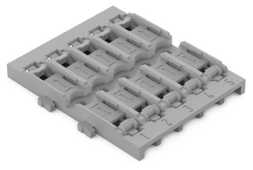 WAGO Befestigungsadapter 5-fach Schraubbefestigung grau - 221-2525