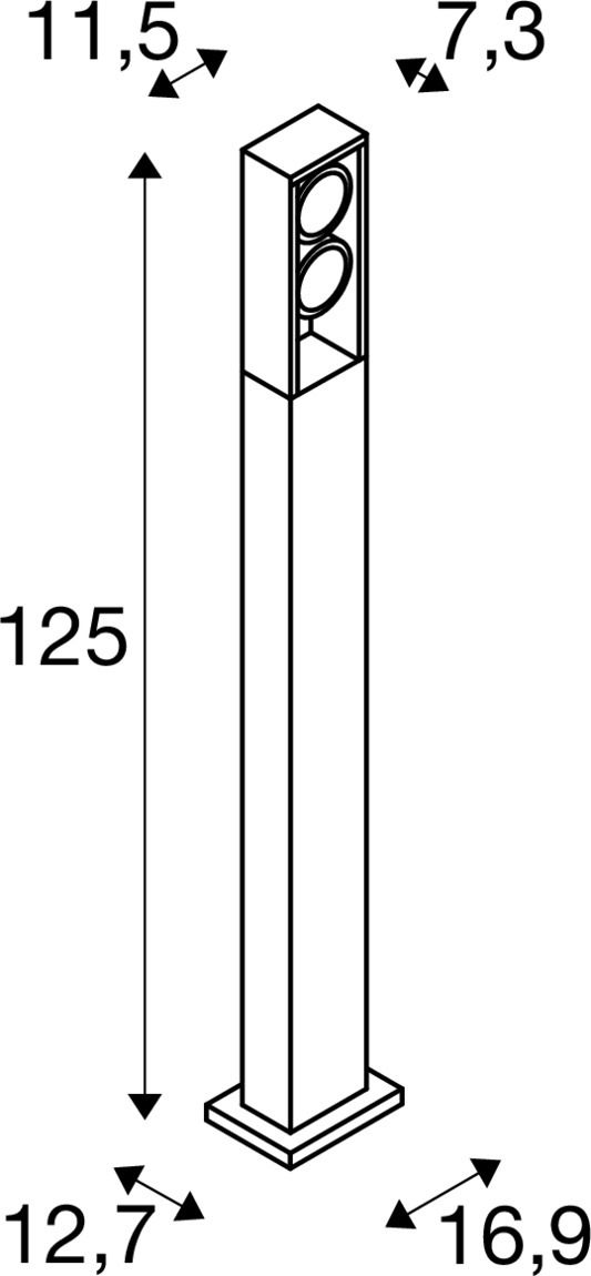 SLV ESKINA FRAME 125, Stehleuchte anthrazit 27W 3000/4000K 95° - 1005439