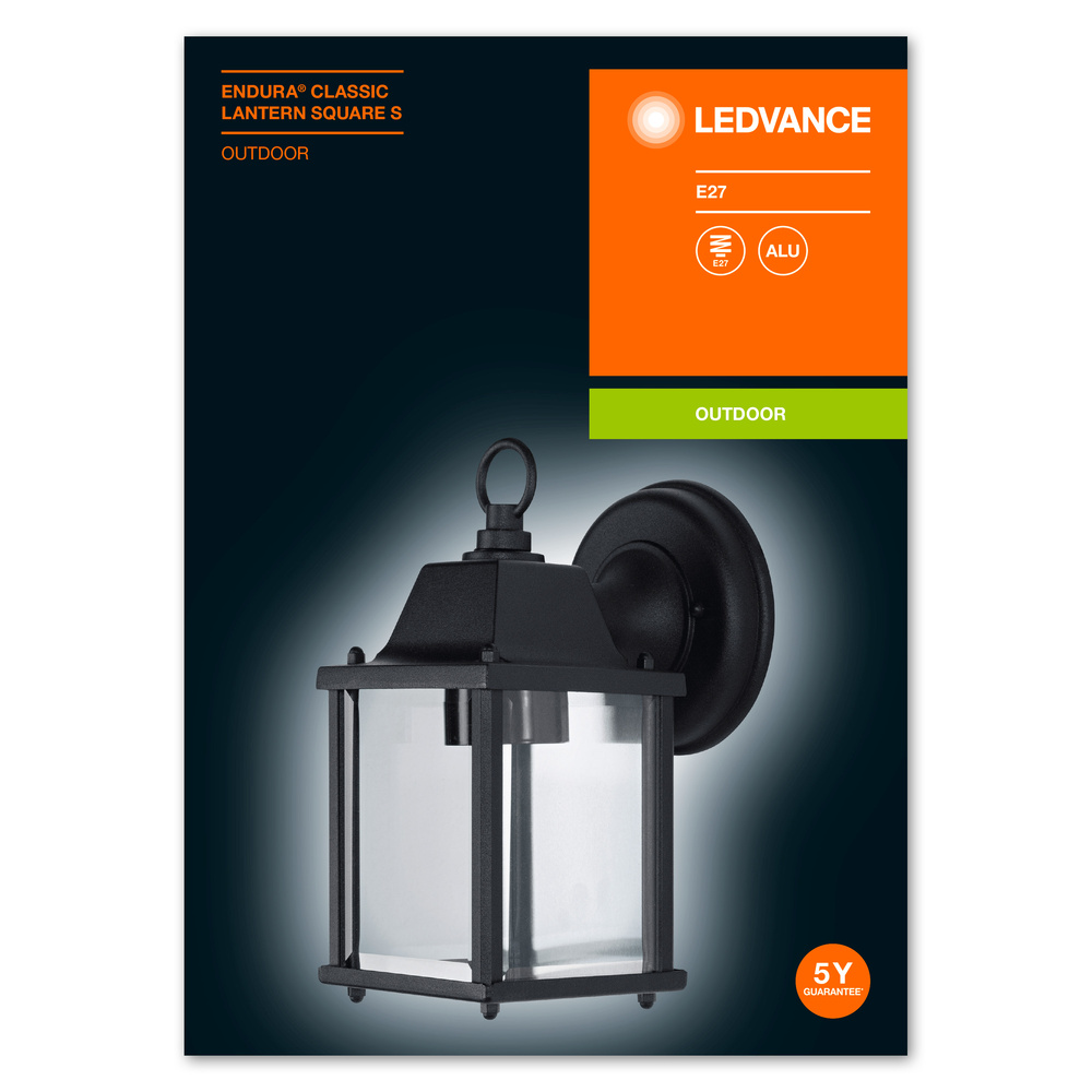 Ledvance LED decorative outdoor luminaire ENDURA CLASSIC LANTERN SQ S E27 BK