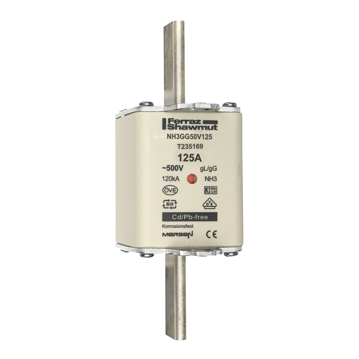 Mersen Sicherungseinsatz NH Sond. gG Gr.3 100A sfü KM NH3GG50V100