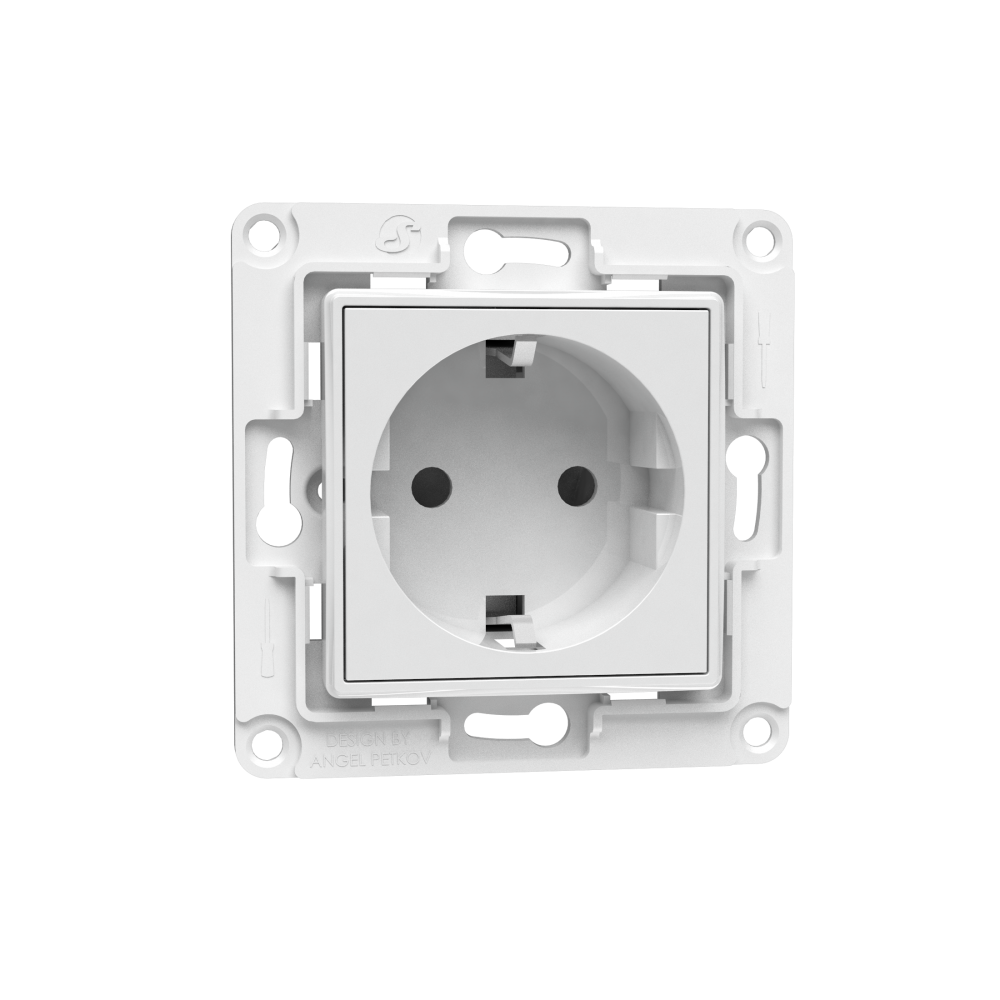 Shelly Unterputz Zubehör Wall Socket EU Wandsteckdose Weiß