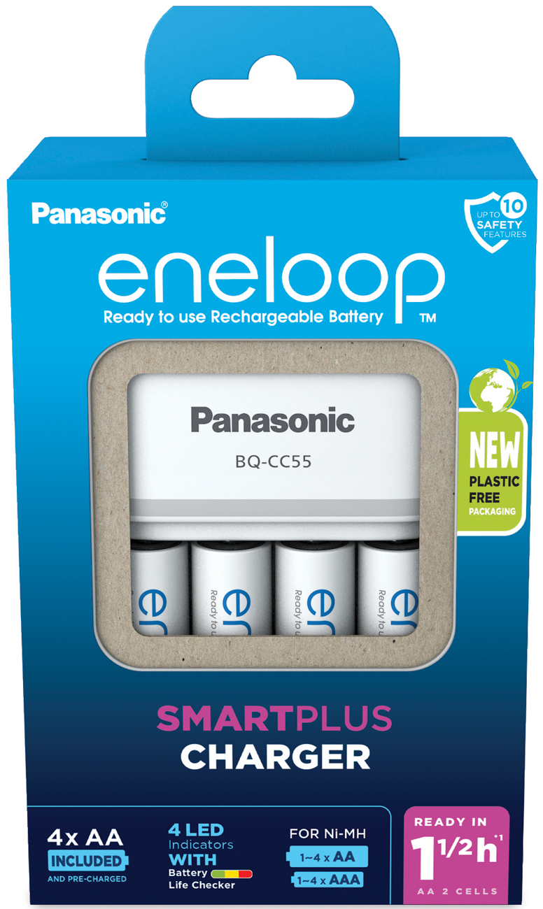 Hückmann Ladegerät BQ-CC55 eneloop inkl. 4xAA 2000mAh K-KJ55MCD40E
