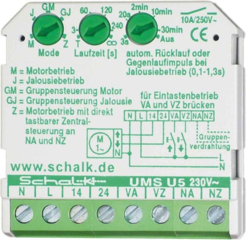 Schalk AUF/ZU-Steuerung 230VAC,2S,10A UMS U5 (230V AC) - UMSU59