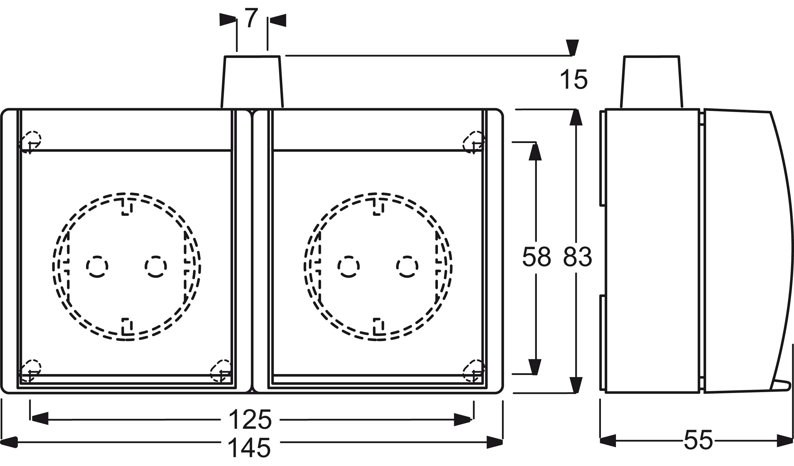 Busch-Jaeger SCHUKO-Zweifachsteckdose 20-02 EW-54 - 2CKA002084A0710