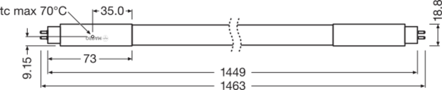 Ledvance LED tube Osram SubstiTUBE T5 220-240V AC 18 W/6500 K 1449.00 mm