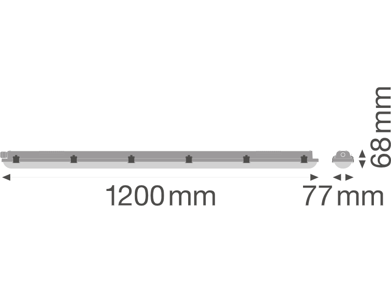 Ledvance LED-Feuchtraumleuchte DAMP PROOF VALUE 1200 40 W 4000 K IP65 - 4058075300828