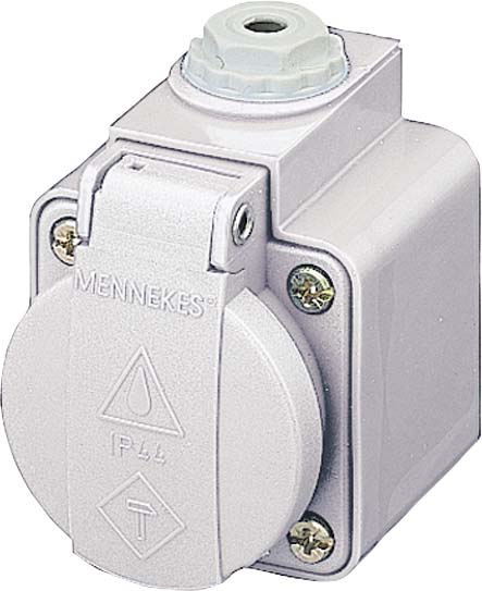 Mennekes Schuko-Aufbau-Steckdose 16A,2p+E,230V 10081