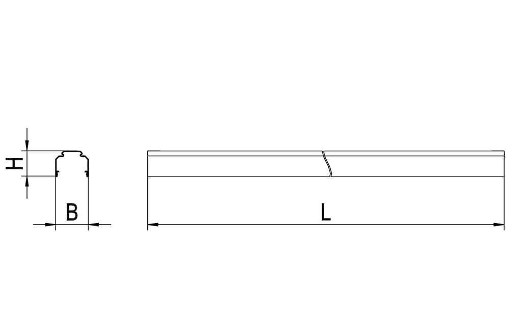 Ridi-Leuchten Tragschiene weiß L=1500mm 7-polig VLTM 1500-7