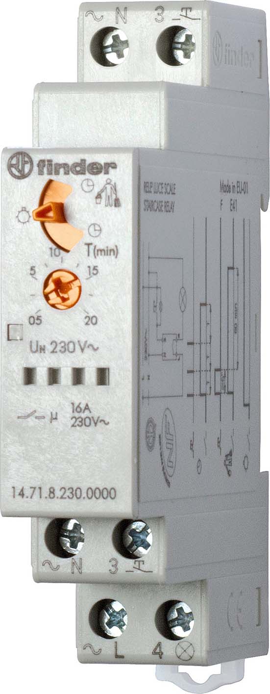 Finder Treppenhausaut.N/L schalt. 1S 16A 230VAC 14.71.8.230.0000 - 147182000000