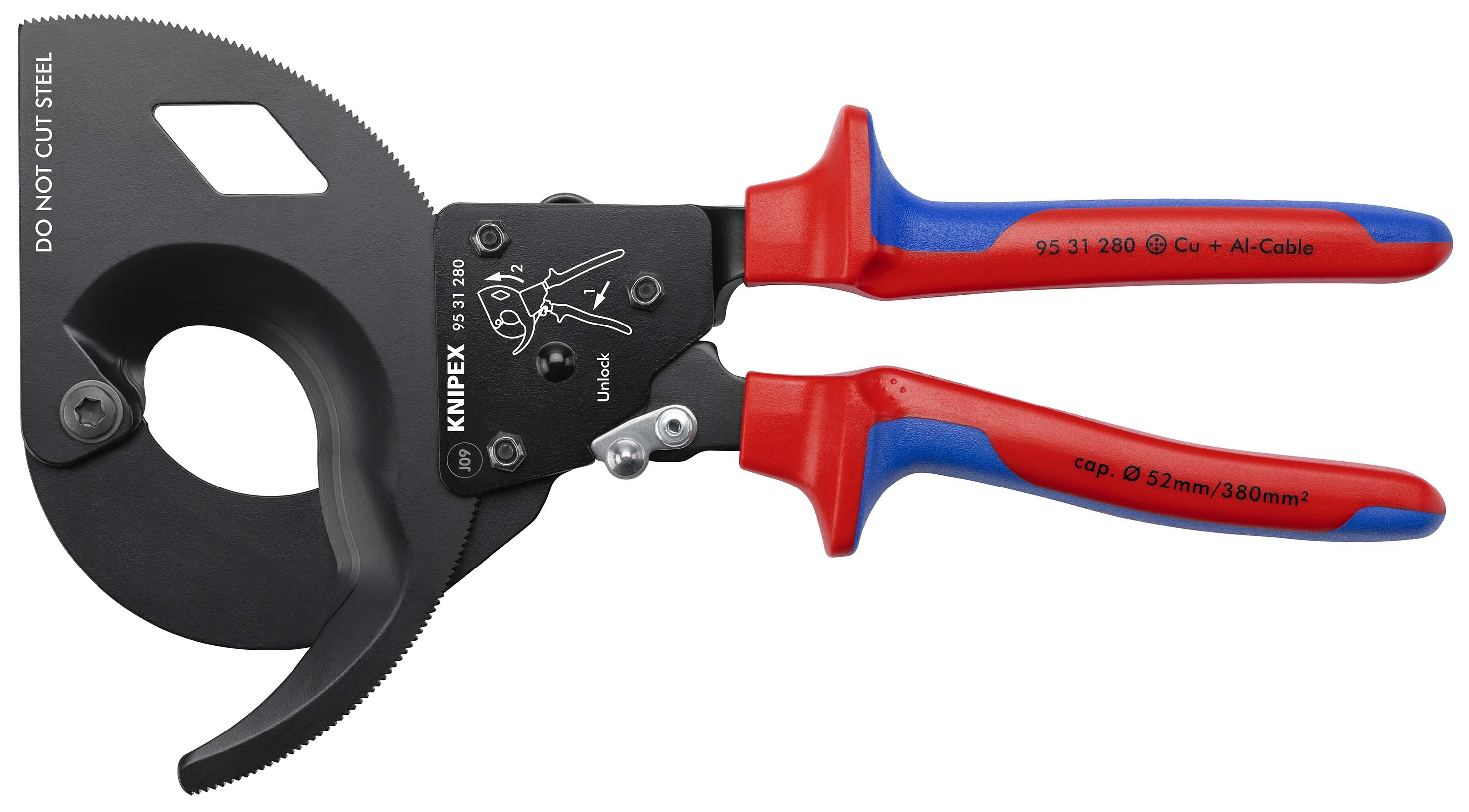 Knipex-Werk Kabelschneider Ratschenprinz. 280mm 95 31 280