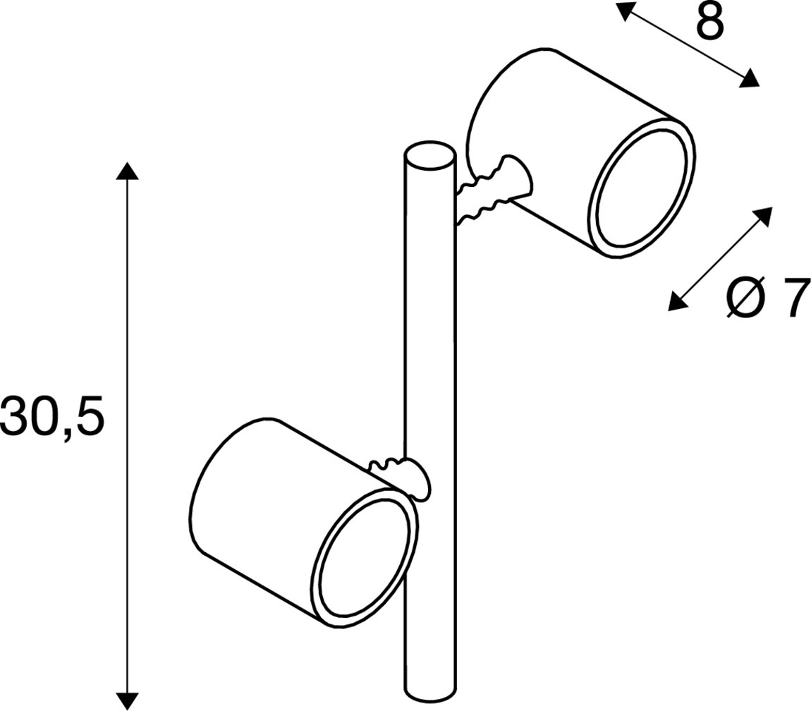 SLV MYRA SPOT, Outdoor Spiessleuchte, zweiflammig, LED GU10 51 mm, IP44, anthrazit, 18 W - 233185