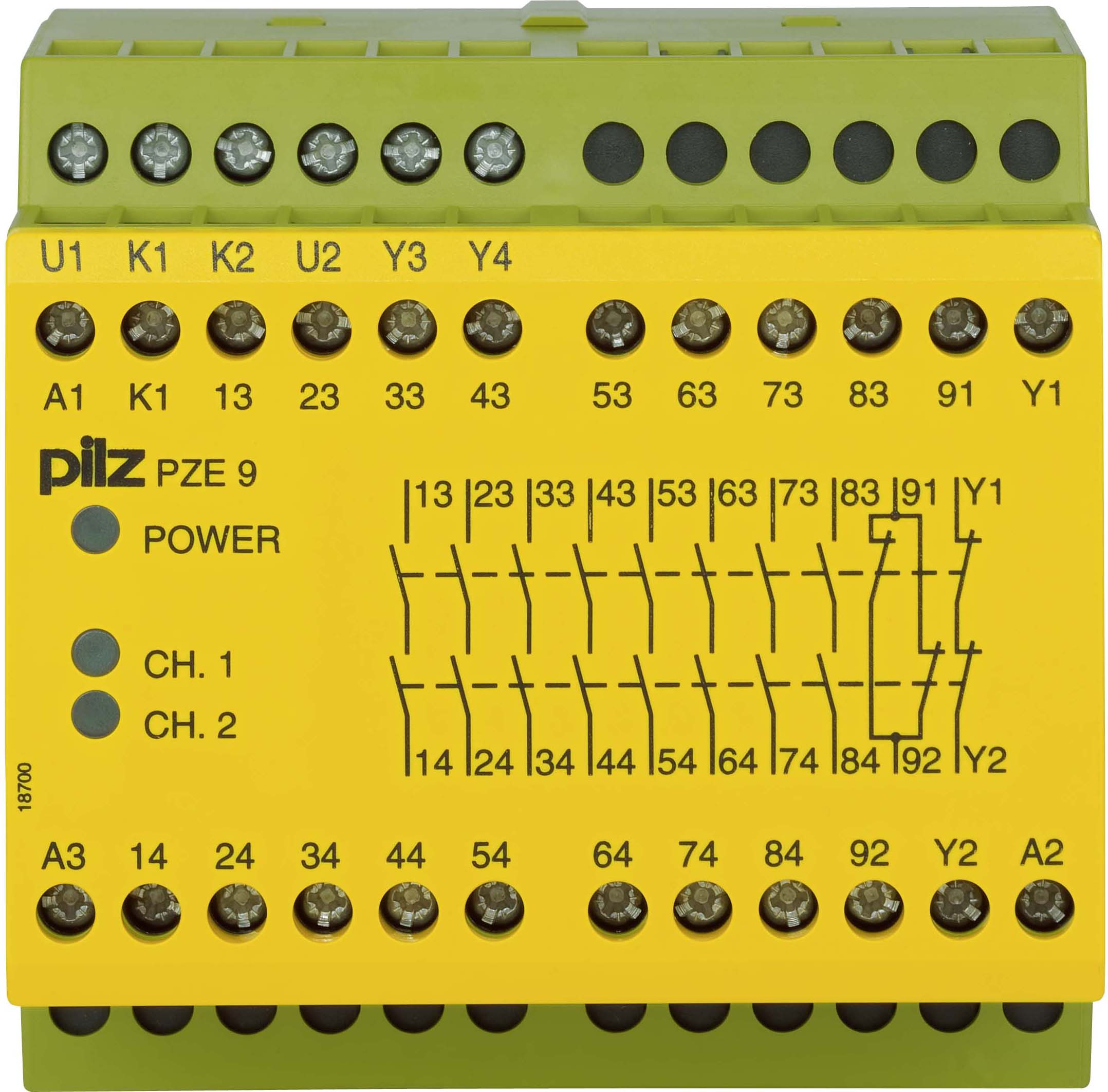 Pilz Kontakterweiterungsblock 24VDC 8n/o 1n/c PZE 9 #774150