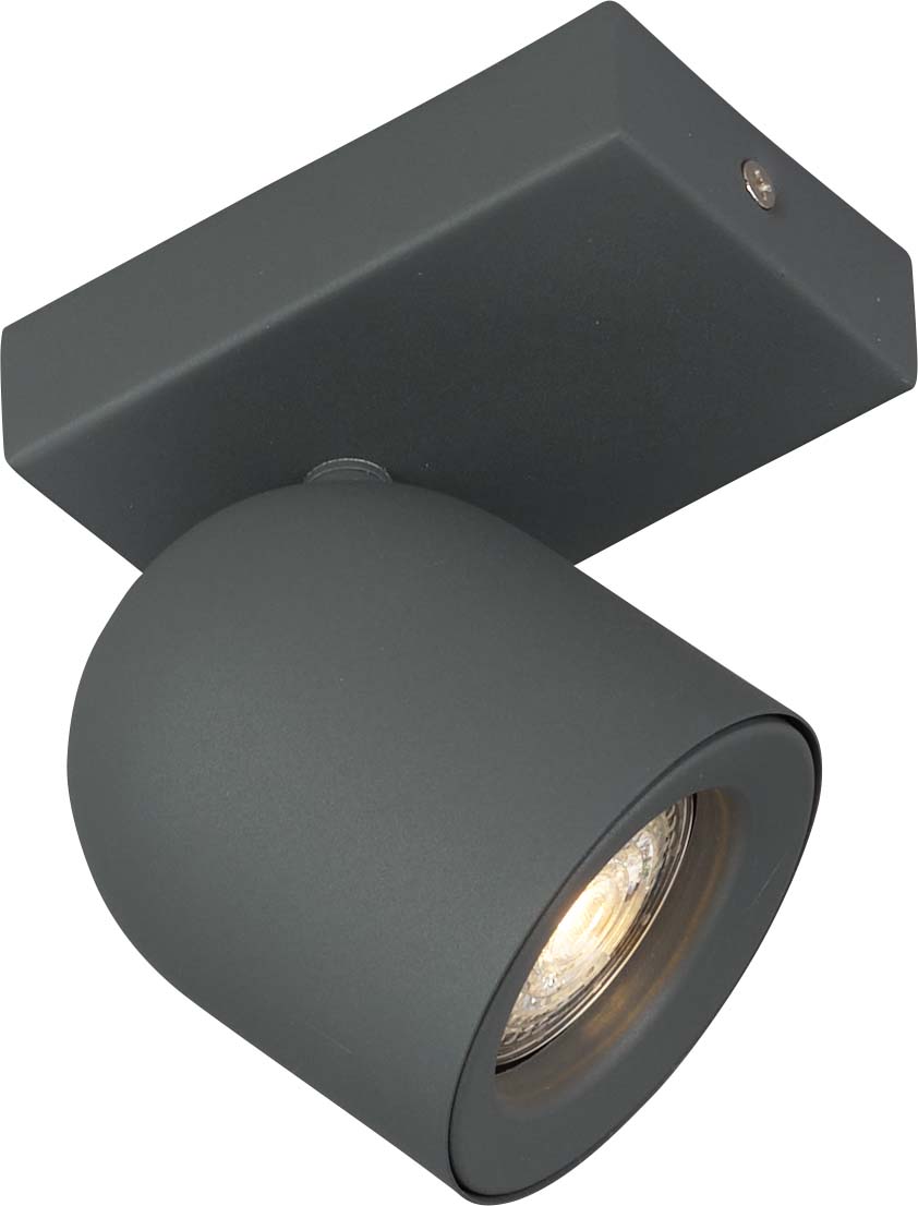 Böhmer Deckenstrahler 1xGU10 Struktur grau 42001 Böhmer Deckenstrahler 1xGU10 Struktur grau 42001