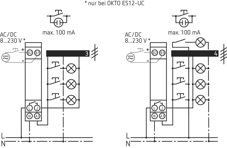 Theben Stromstoßschalter 1 Kanal/Kontakt S OKTO ES12-UC - 3120131