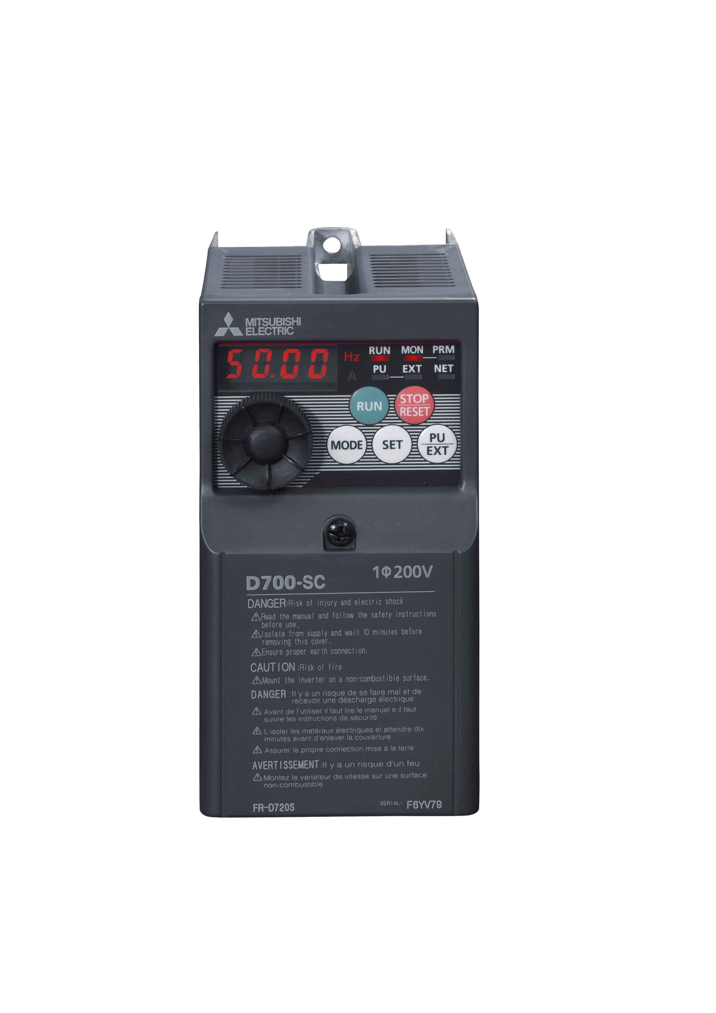 Mitsubishi Electric Frequenzumrichter 0,1kW 0,8A 200-240V FR-D720S-008SC-EC