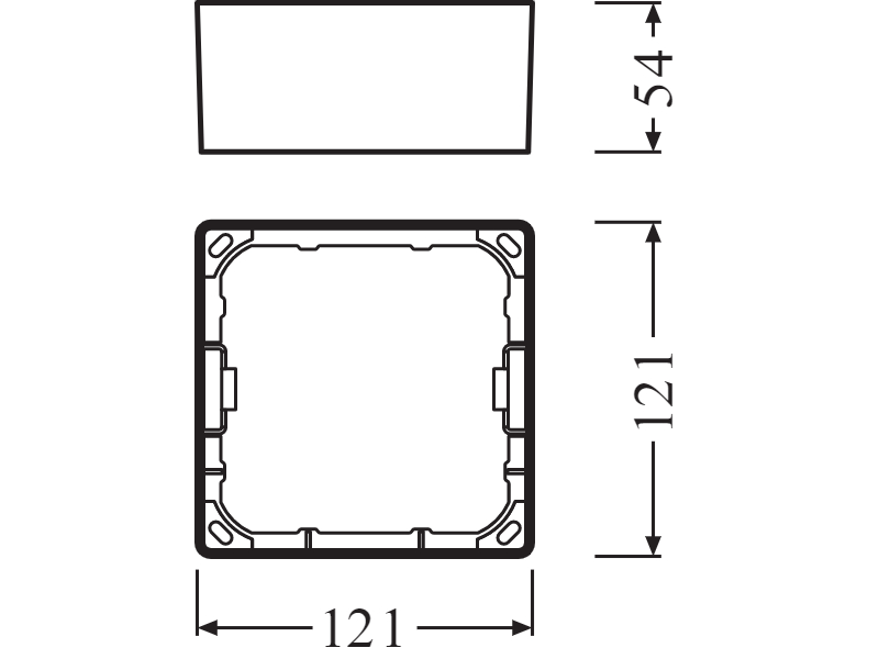 Ledvance Leuchtenzubehör Aufbaurahmen DOWNLIGHT SLIM SQUARE FRAME 105 WT