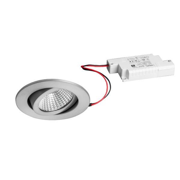 Brumberg recessed LED spotlight 6W 230V dim2warm round alu-matt - 39461253