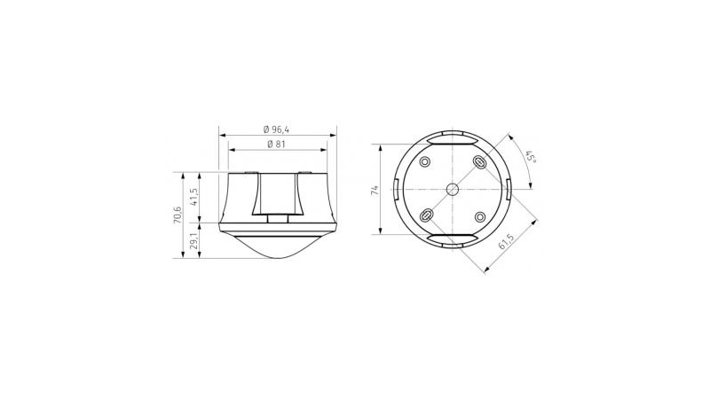 Theben Mounted PIR Motion Detector theRonda S360-100 AP WH WH white