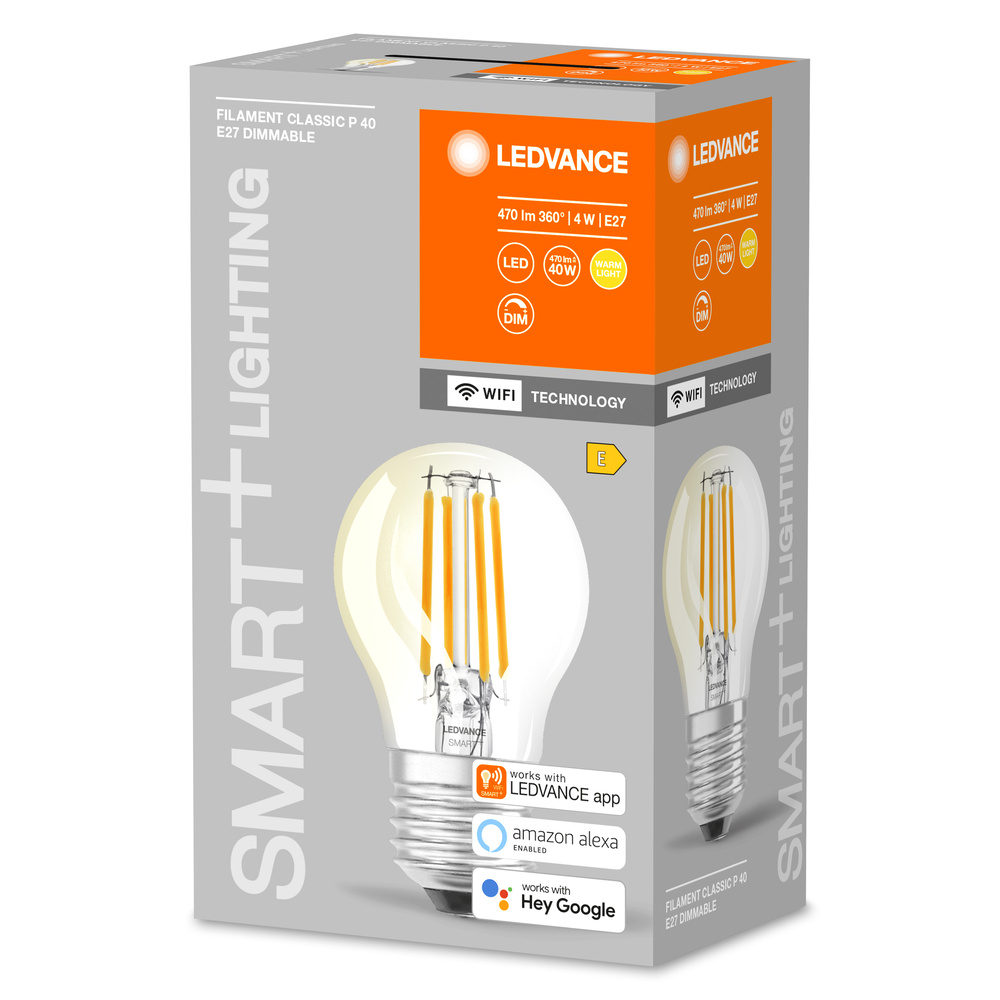 Ledvance LED lamp SMART+ WiFi Filament Mini Bulb Dimmable 40  4 W/2700 K E27  - 4058075609792
