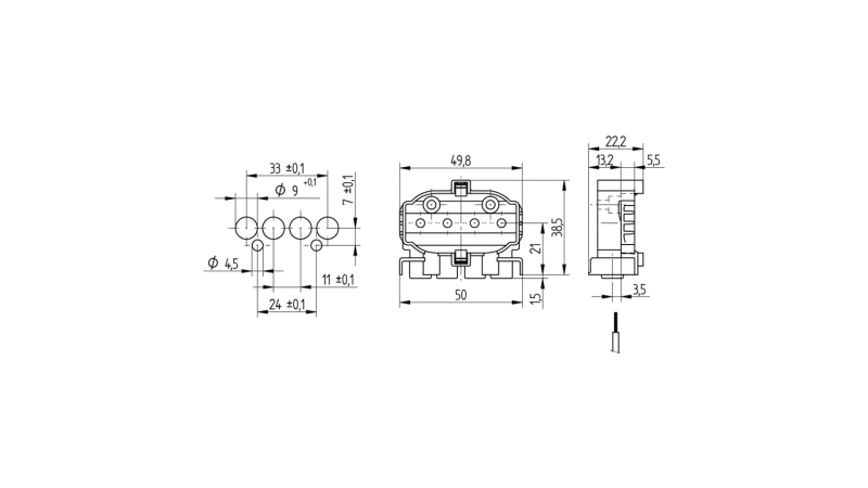BJB Lampholder 2GX11 for CFL/DULUX L HE 26.726.4906.50