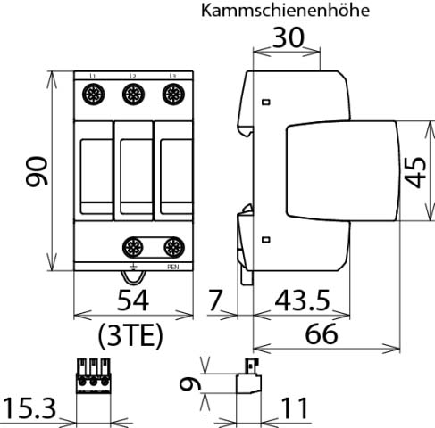 DEHN ÜS-Ableiter DEHNguard DG M TNC 275 FM - 952305