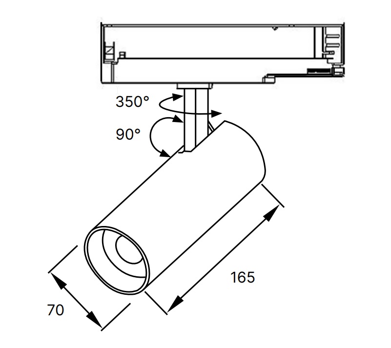 Weloom LED-Stromschienenstrahler LED Track Light 20W 3000K White - 30141048