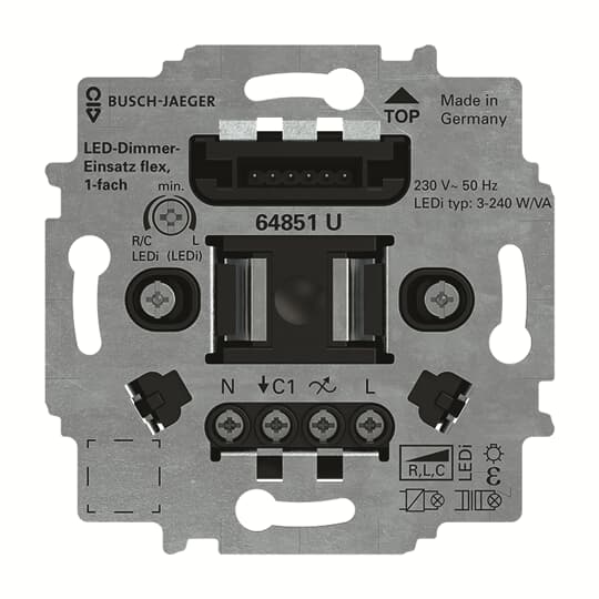 Busch-Jaeger LED-Tastdimmer-Einsatz flex 64851 U - 2CKA006500A0012 Busch-Jaeger LED-Tastdimmer-Einsatz flex 64851 U - 2CKA006500A0012