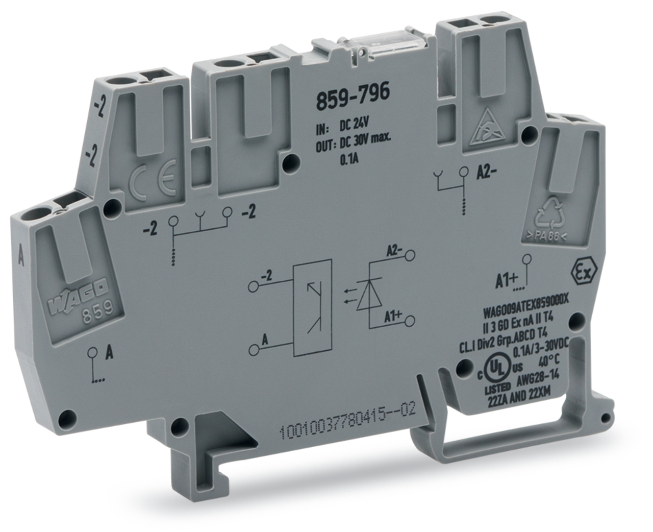 WAGO GmbH & Co. KG Optokoppler 6mm 24/5-24V 100mA 859-796