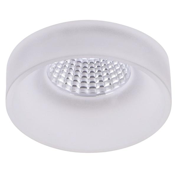 Brumberg recessed LED downlight, transparent satined, round - 12225003