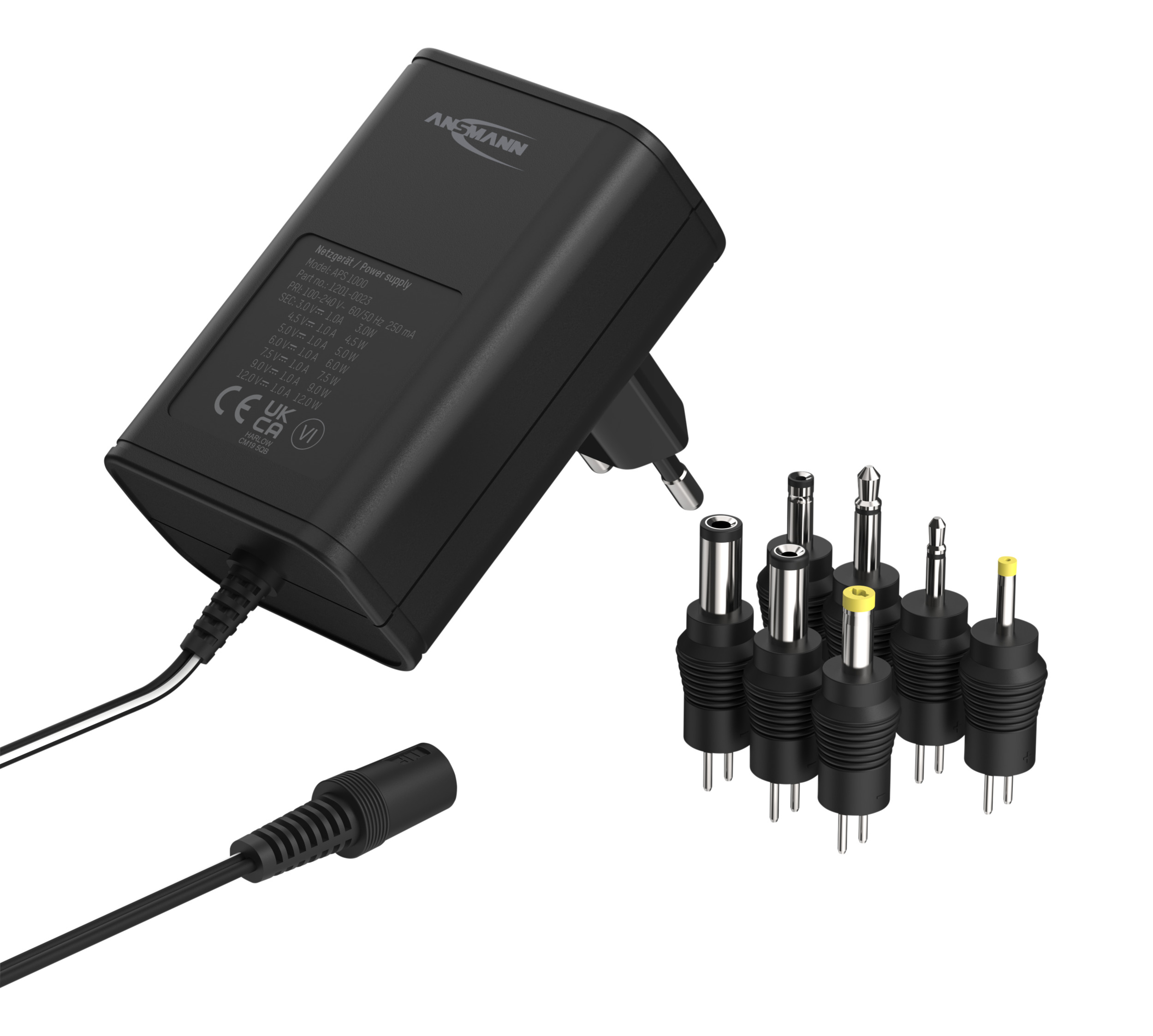 Ansmann universal-Netzteil 3-12VDC,max.1000mA APS 1000