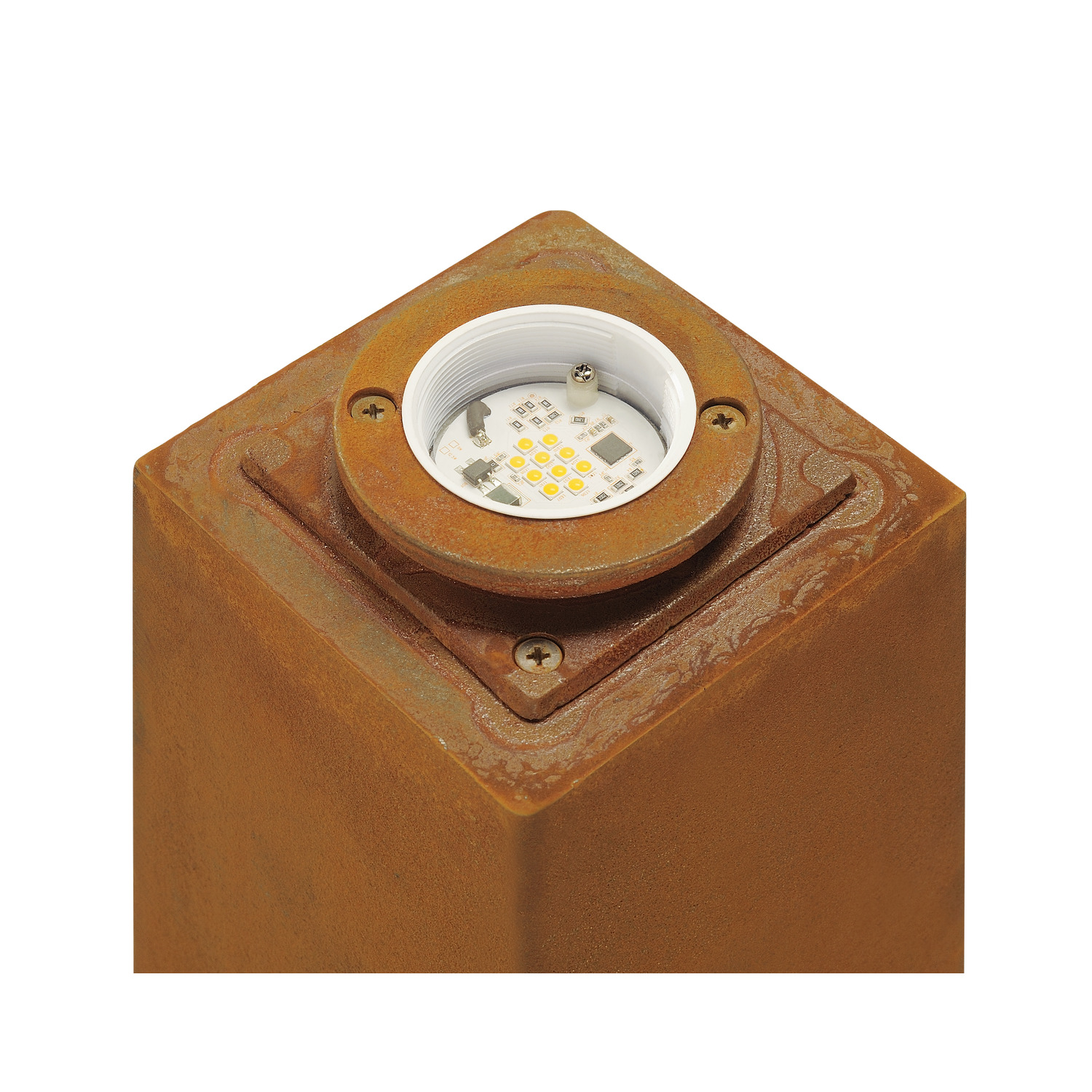 SLV RUSTY® 70, Outdoor Standleuchte, LED, 3000K, eckig, stahl gerostet, L/B/H 12/12/71 - 233437