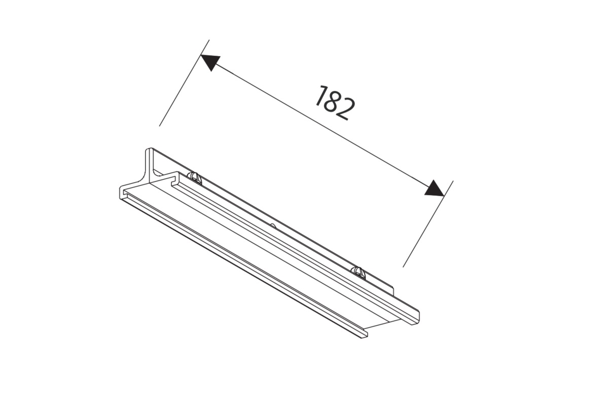 Oktalite 3PH joint connector for pendant mounting black for power track system