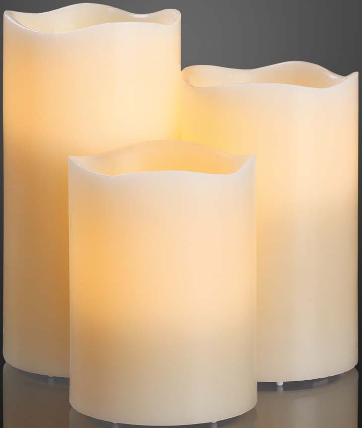Hellum LED-Wachskerzen-Set ws 3er RGB 571950 3-Set günstig online kaufen